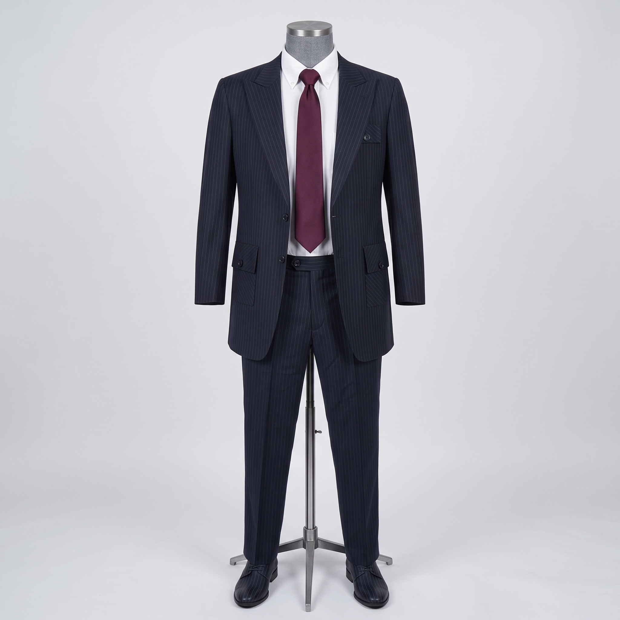 The Navy Pinstripe Suit