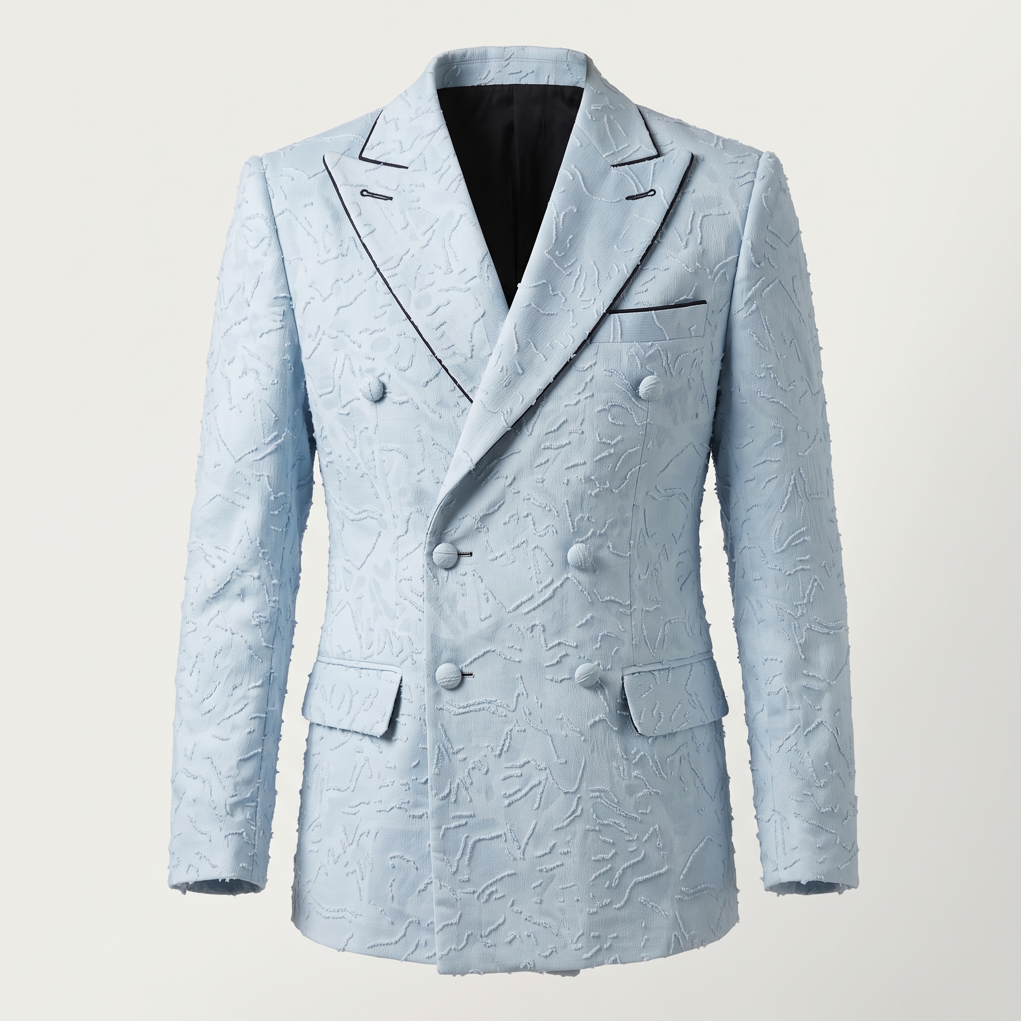 The Powder Blue Brocade Suit view 2