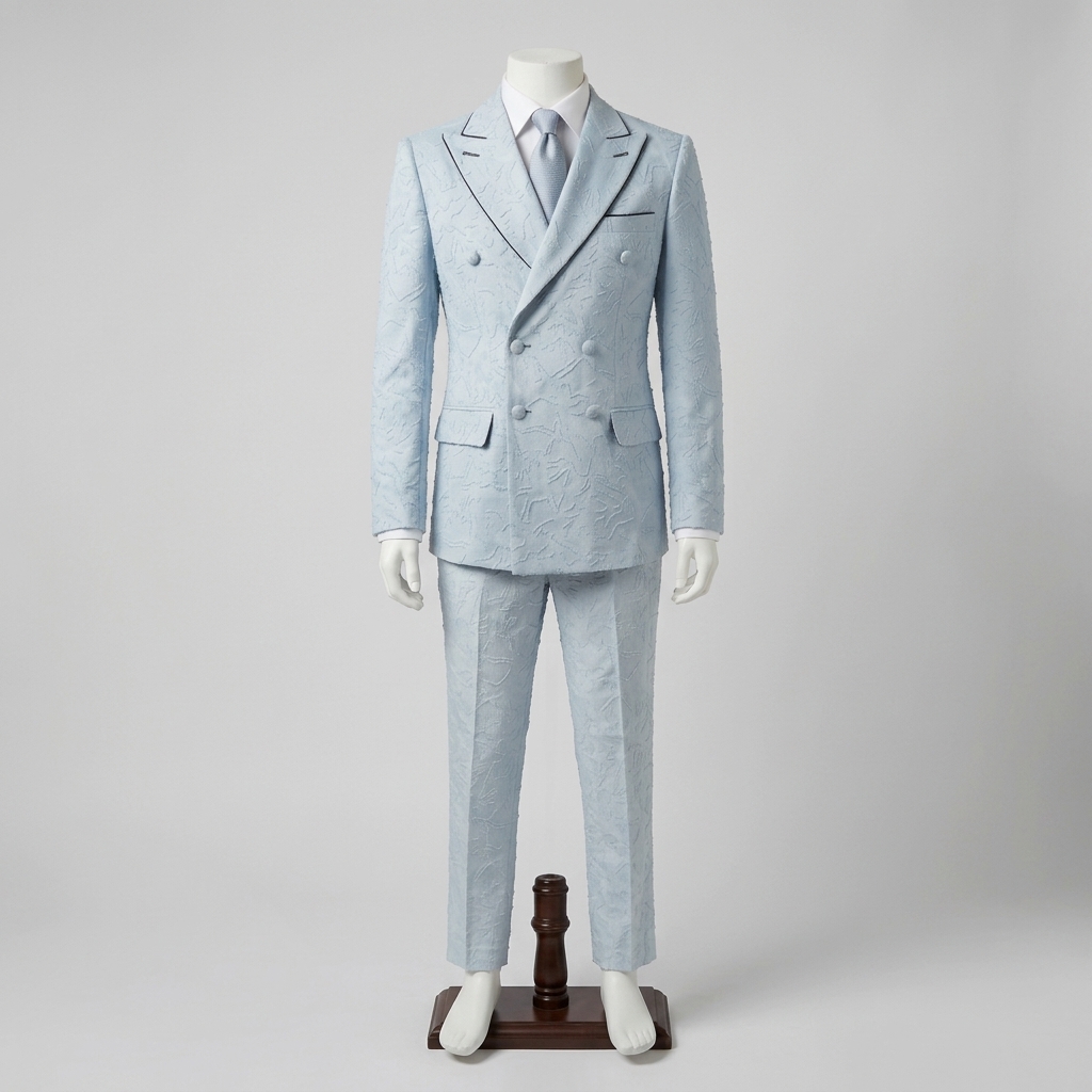 The Powder Blue Brocade Suit