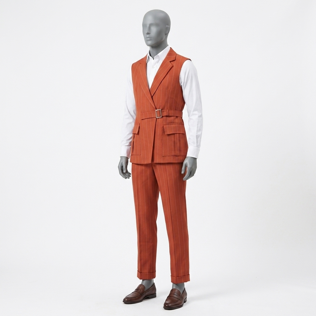 The Terracotta Pinstripe Ensemble